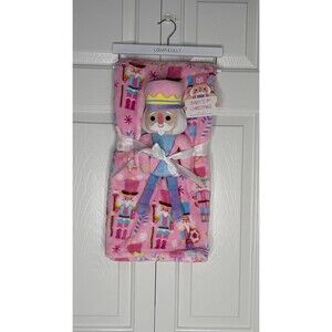 Logan & Lilly Baby’s 1st Christmas Pink Nutcracker Blanket & Plush Doll Set​